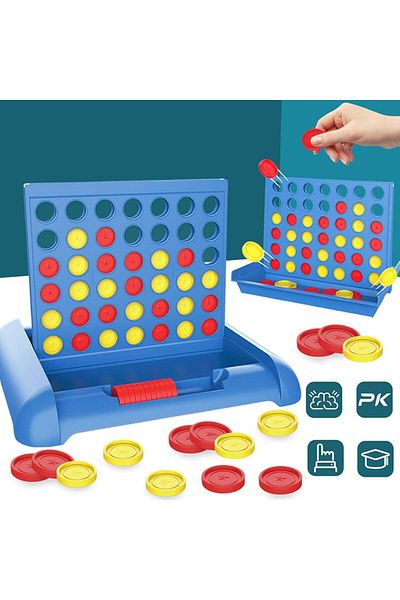 toystime Four In A Row Table Game, Foldable Board Line Up 4 Game Connect Game