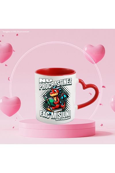 StoryGift Romania Dragon Mug on the Toilet I Don't Procrastinate I Do Side Missions, 330ml, Ceramic with Mane, With, STG.