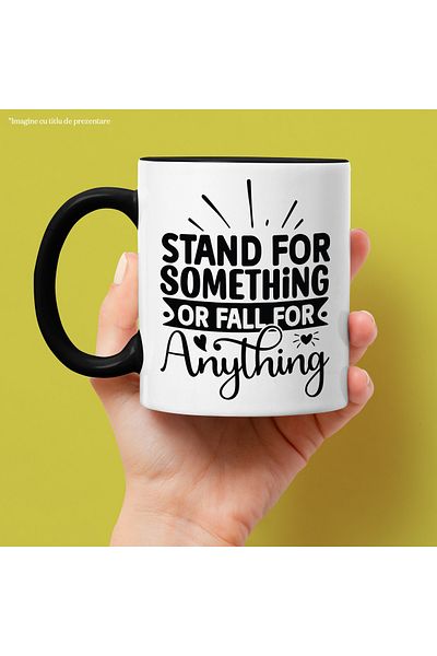 StoryGift Romania Mug with hearts and a message that encourages you to believe in something/represent something with , With ,STG.