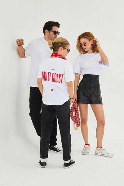 The Champ Clothing Ανδρικό μπλουζάκι με στάμπα Amalfi Coast Oversize από βαμβακερό λαιμόκοψη
