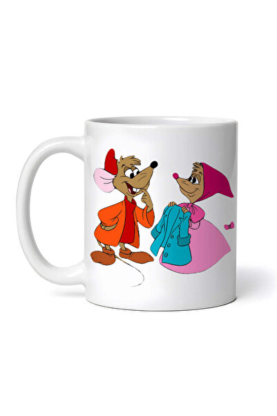 OEM Εξατομικευμένη λευκή κούπα, Jaq από την Σταχτοπούτα και την κοπέλα του, I...