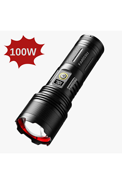 farissu B503 100w Şarjlı El Feneri – 7000 Lümen, 8800 Mah Pil, 2000m Menzil, ...