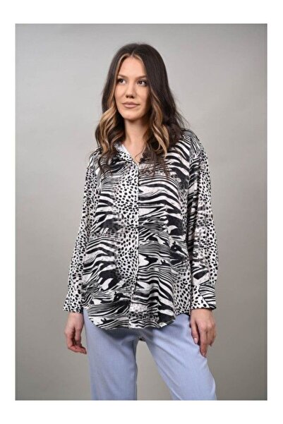 Caspiche CAMASA PRINT ZEBRA RAPSODIA TALIE UNICA Negru