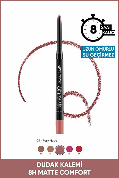 Essence 8h Matte Comfort Lipliner Dudak Kalemi 04 Rossy Nude
