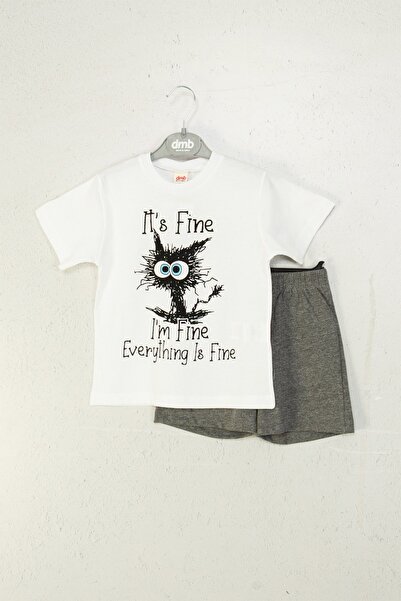DMB BOYS & GIRLS Printed Summer Short Sleeve T-Shirt and Shorts Cotton Comfor...