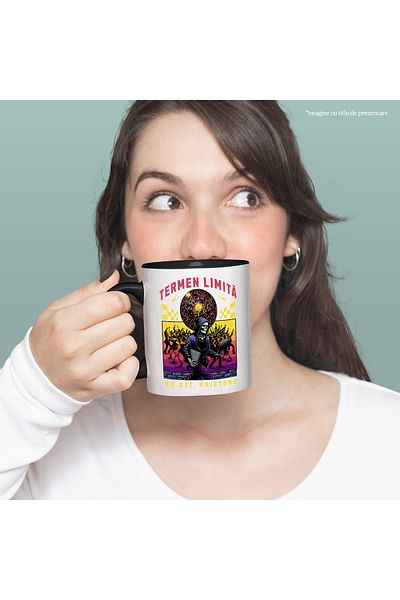 StoryGift Romania Death on Laptop in Disco Mug Deadline. Not Today, Friend, 330ml, Wax, With,STG.