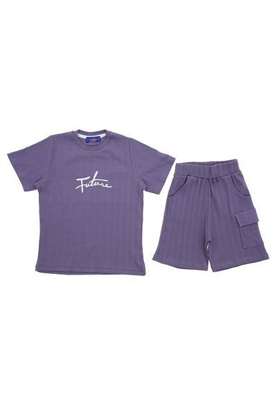 Atabay Kids Atabay 194-05-25 Men's Suit with Side Pockets Shorts Reported Fabric 1/4 Years