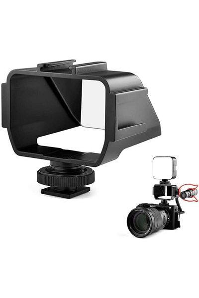 Flip Screen video camera holder, metal/plastic, black, 70x73x66mm