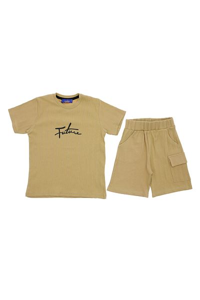 Atabay Kids ATABAY 194-05-25 МЪЖКИ КОСТЮМ СЪС СТРАНИЧНИ ДЖОБОВЕ И ШОРТИ ПАНТАЛОНИ, ОТ РЕГИСТРИРАН ПЛАТ, 1/4 ВЪЗРАСТ