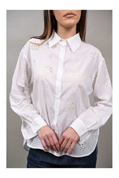 Y TWO WOMEN ΠΟΥΚΑΜΙΣΟ FOGLIZZO ΜΕ ΜΑΝΤΑΛΑ Λευκό ΕΝΑ ΜΕΓΕΘΟΣ