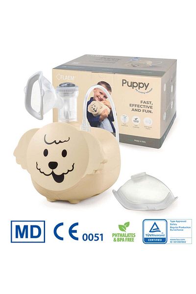 FLAEM Aparat De Aerosoli Puppy, Fabricat In Italia, Functionare Continua, 2 Viteze De Nebulizare