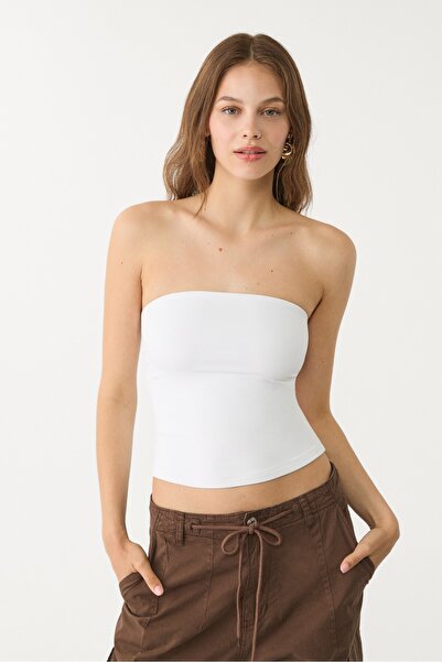 Stradivarius Poliamid straplez üst