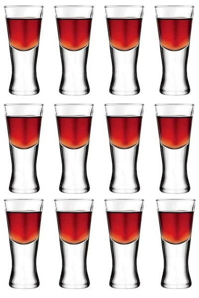 Paşabahçe 12 Pcs 42584 Boston 46Cc Glass Long Shot Zamzam Liquor Glassware Set