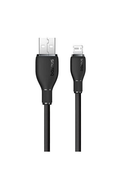 Baseus Pudding Hızlı Şarj Özellikli USB to Lightning 2.4 A. Kablo 1.2m Siyah