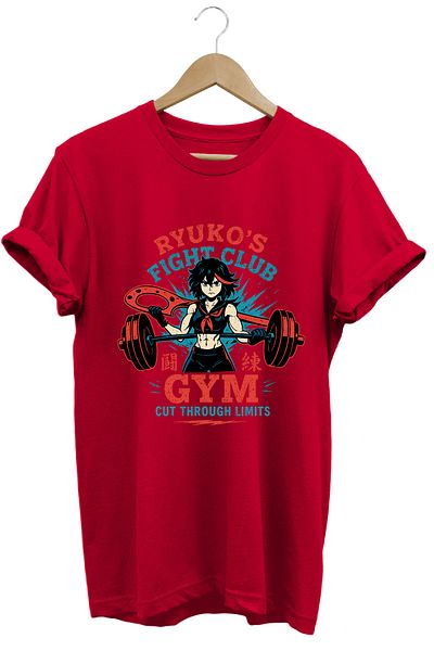 remonz Women's Ryuko Matoi Gym Printed Regular Fit 100% Cotton T-Shirt Wide Color and Size