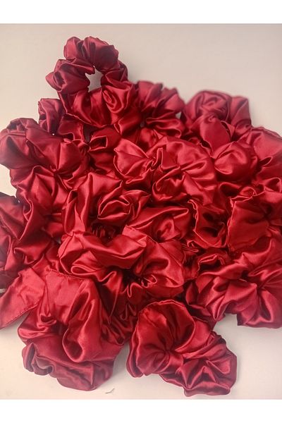 Lissa Aksesuar Nunta de logodna cu henna - Set de catarame Scrunchie din satin burgundy elastic 20 buc. Cadou pentru domnisoara de onoare Kına