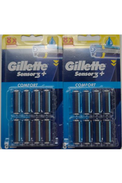 Gillette Sensor3+ Comfort 8 Pack Spare Blade Head