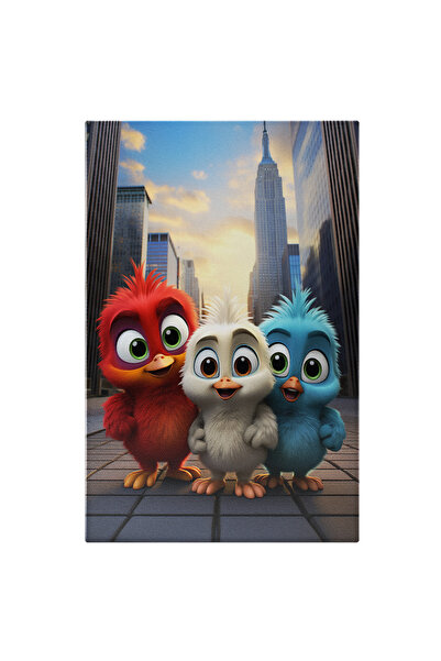 StoryGift Romania Tablou Canvas: Cute Birds Cele Trei Pasari Prietene Dragute...