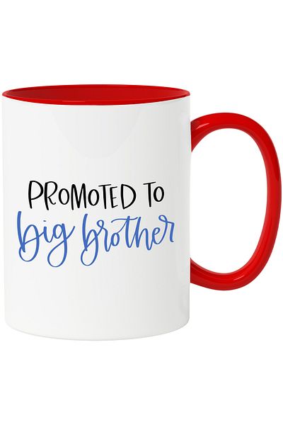 StoryGift Romania Mug With Text in English Promoted to Big Brother, Family, Parents, Brother, Ceramic, With, STG