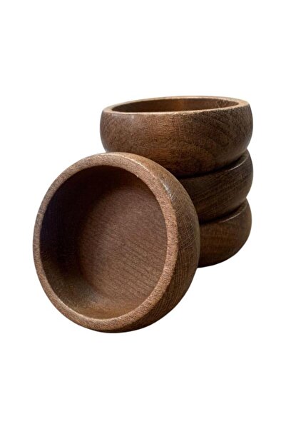 Saban Wooden 4-Piece Round Snack Bowl Set T31