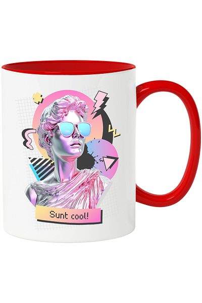 StoryGift Romania Greek Statue Mug Artificial Intelligence I'm Cool!, 330ml, Ceramic with Man, With,STG