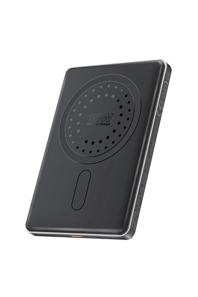 Promate Blade-5 Power Bank 5000mAh Slim Design Compatible with MagSafe for Wireless Charging - Black