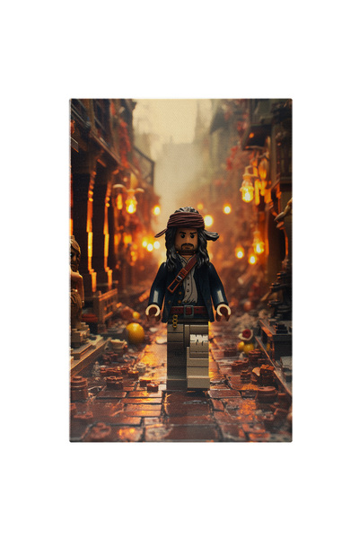 StoryGift Romania Tablou Canvas: Lego Barbat Lovit Si Bandajat La Cap Printre...
