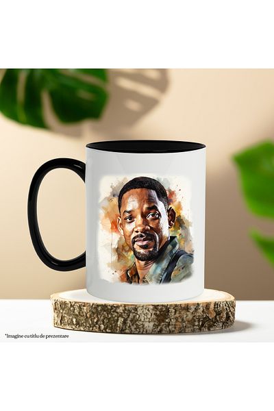 StoryGift Romania Mug With Will Smith, Actor, Rapper, Celebrity, Hollywood, Multicolor 330 ml, Ce, Cu,STG