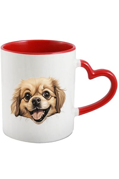 StoryGift Romania Mug with a cheerful puppy | illustration | for animal lovers | pet, With ,STG