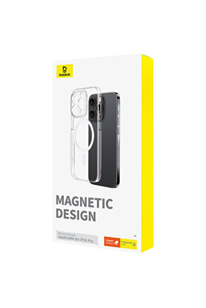 Baseus Ip 16 Pro Crystal Series Magnetic Phone Case - Transparent
