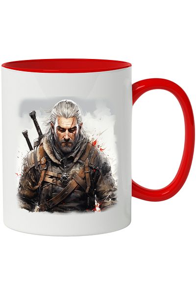 StoryGift Romania Mug With The Witcher, Fantasy, Geralt Of Rivia, Book Series, Multicolor 330 m, With ,STG