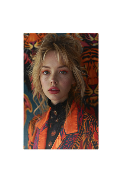 StoryGift Romania Tablou Canvas Minunata Fata Blonda Cu Ochii Senini Si Pistr...