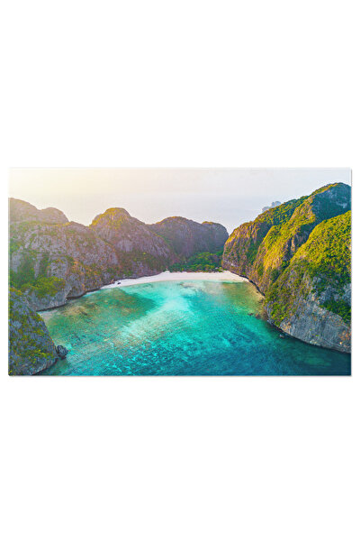 StoryGift Romania Tablou Canvas Priveliste Aeriana A Marii Si Plajei, Vara, A...