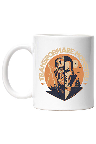 StoryGift Romania Cana Transformare monstru-Hallowen, 330ml, Ceramic cu Maner...