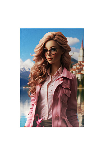 StoryGift Romania Tablou Canvas: Fata Cu Ochi Albastri Si Par Blond, Ochelari...