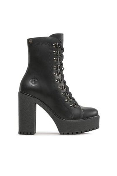 Altercore Ghete de damă până la gleznă ALTERCOREANGELINAVEGANBLACK negre