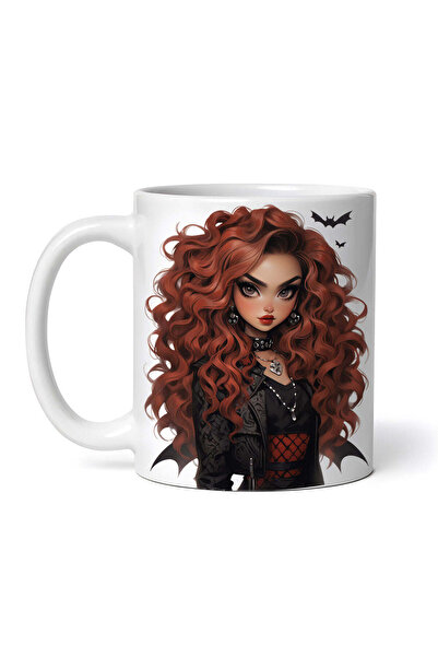 OEM Cană albă personalizată, Păpușa Freya Demon, INOVATIX®. 330ml