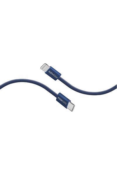 Promate EcoLine-Ci120 27W Super-Fast USB-C to Lightning Cable - 1.2 m - Navy