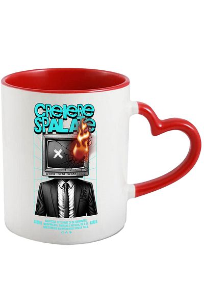 StoryGift Romania Brainwashed Mug - Television, Corporate, Success, 330ml, Ceramic with Handle, With,STG