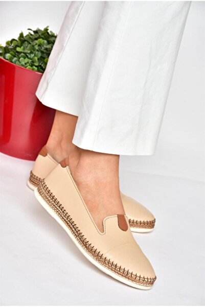 Fox Shoes P555000103 Tan Genuine Leather Casual Women's Shoes