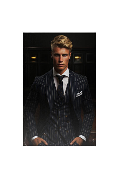 StoryGift Romania Tablou Canvas: Fotografie Cu Un Barbat Imbracat La Costum -...