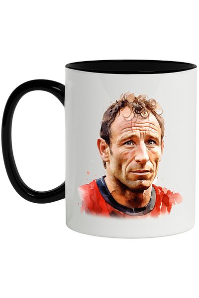 StoryGift Romania Mug With Dennis Bergkamp, ​​Footballer, Athlete, Player, Multicolor 330 ml, Ceramic, With ,STG