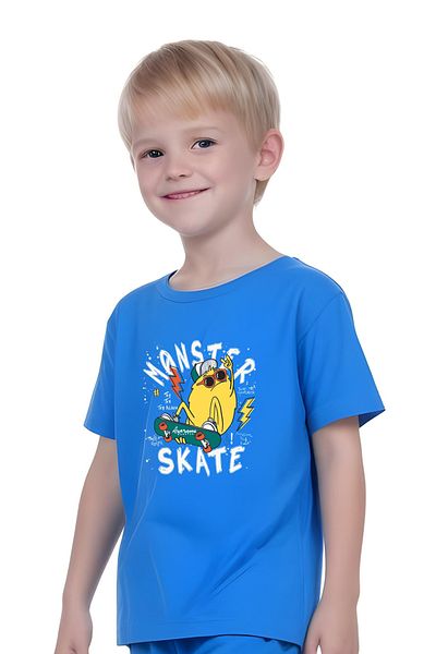 FYK KİDS TRICO-SCURT BĂIEȚI CU IMPRIMARE SKATE
