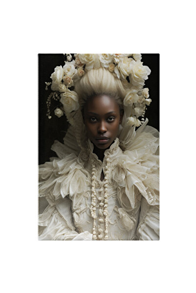 StoryGift Romania Tablou Canvas: Fotografie Cu O Femeie Afro Intr-o Rochie Al...