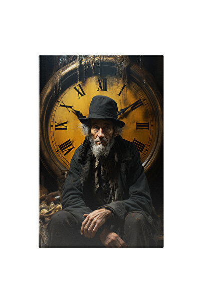 StoryGift Romania Tablou Canvas: Fotografie Cu Un Barbat Batran Imbracat Sara...