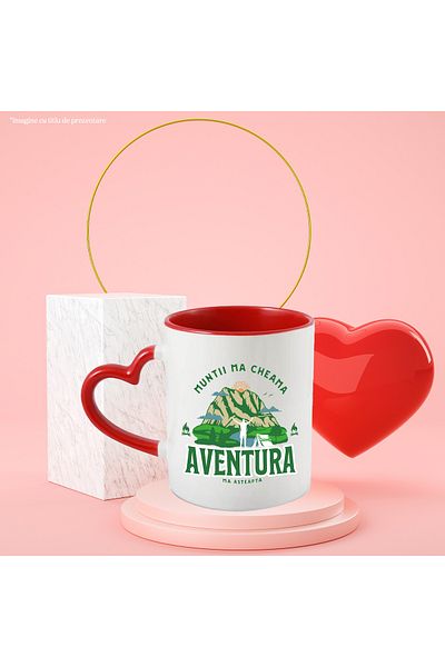 StoryGift Romania Mug the mountains are calling me adventure awaits me camping, 330ml, Ceramic with Ini Handle, With, STG
