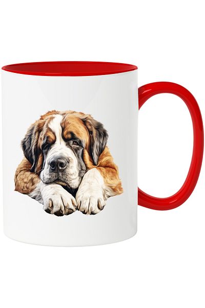 StoryGift Romania Mug with a lazy dog ​​| illustration | in no mood | almost asleep | lazy, With ,STG