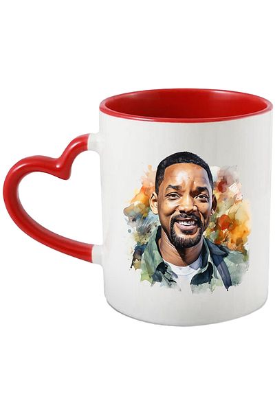 StoryGift Romania Mug With Will Smith, Actor, Celebrity, Star, Hollywood, Multicolor 330 ml, Wax, With ,STG
