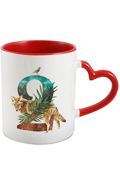 StoryGift Romania Cana Cu Cifra, 2, Vulpe, Pasare, Frunze, Multicolor 330 ml,...