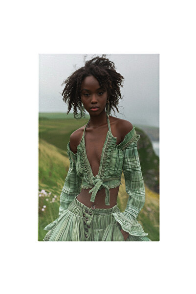 StoryGift Romania Tablou Canvas Compleu Verde În Ton Cu Natura Sălbatică - Fe...